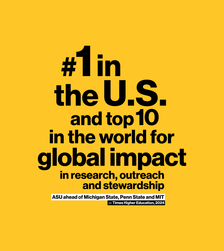 #1 in the U.S. and the top 10 in the world for global impact in research, outreach and stewardship