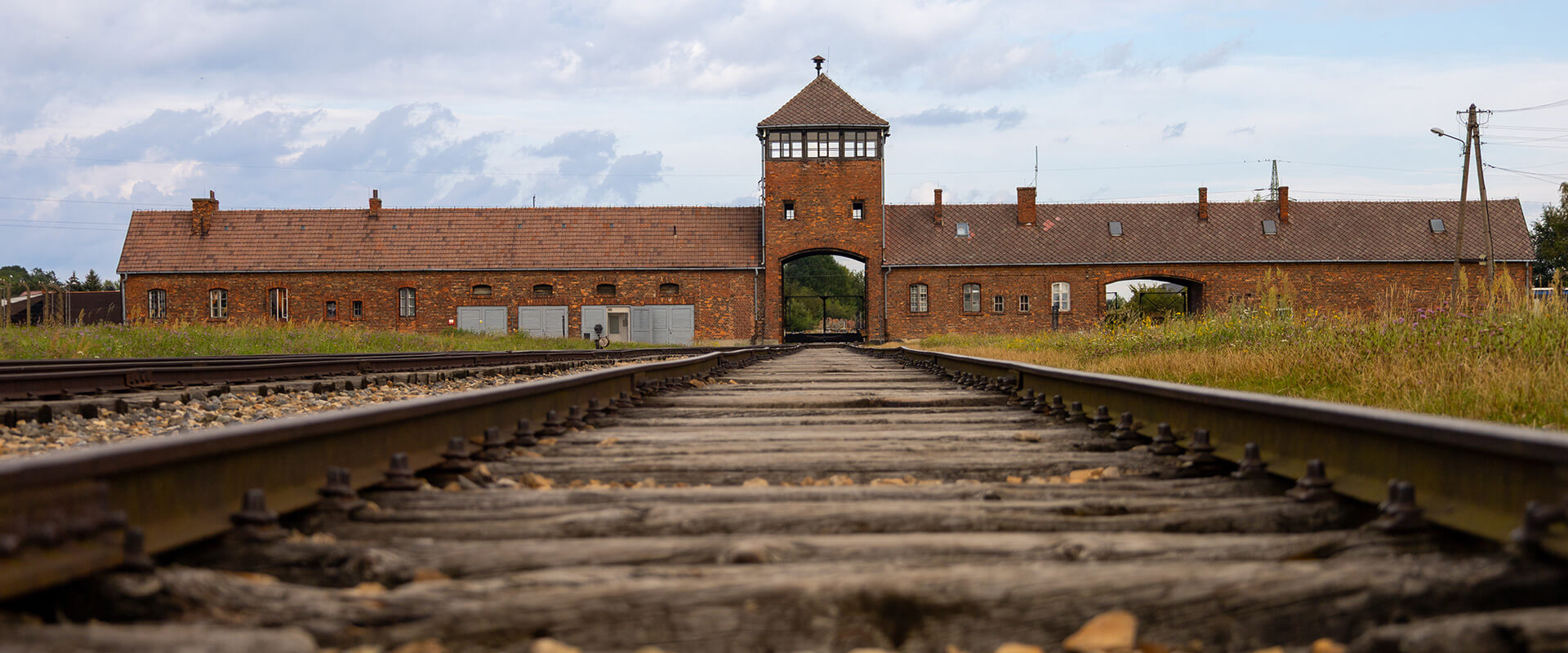 Entrance to Auschwitz II-Birkenau. Oświęcim, Poland.